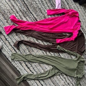 Stylish Pink, Brown, and Green Jumpsuits